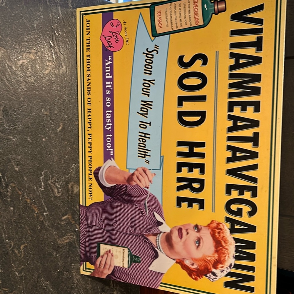 I love Lucy tin sign